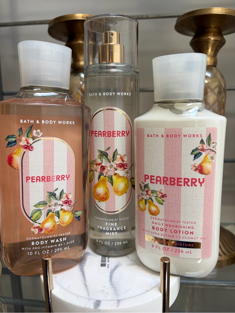 Bath & Body Works Pearberry TRIO Teleased from the Vault NWT